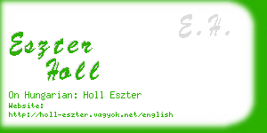 eszter holl business card